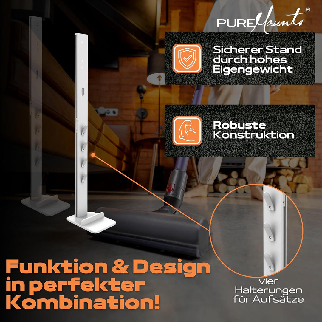 PureMounts PM-VAC-01, Staubsauger Standfuss Organizer für Dyson V6 Pro, V7, V8, Cyclone Fluffy/Absol