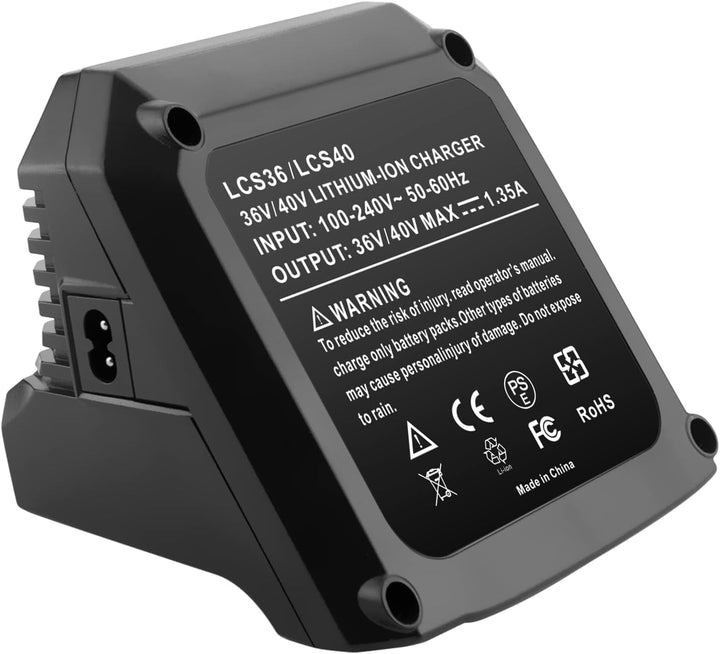 GOOALITY Ladegerät LCS36 LCS40 Ersatz für Black und Decker 36V 40V Max Lithiumbatterie LBXR36 LBX36