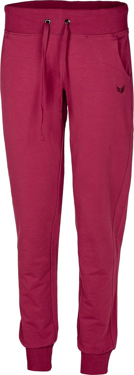 Erima Damen Trainingshose Sweatpants with Cuff 34 Bordeaux, 34 Bordeaux