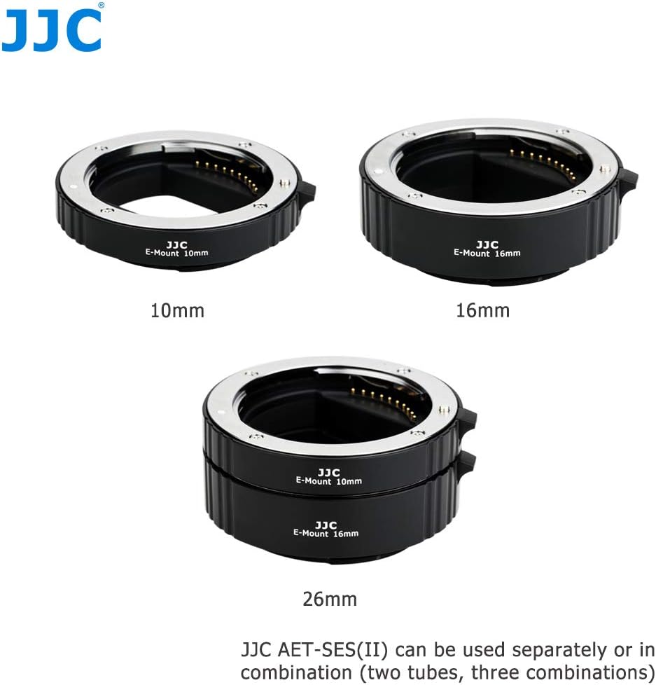 JJC Autofokus-Zwischenringe (AF) mit TTL-Belichtung für Makrofotographie 10mm und 16mm (Passen für S