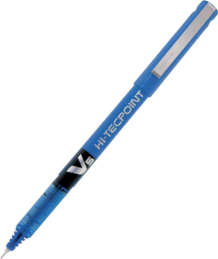 Pilot V5 Hi-Tecpoint Tintenroller (Nadelspitze, Flüssigtinte) 12 Stück blau blau 1 stück (12er Pack)