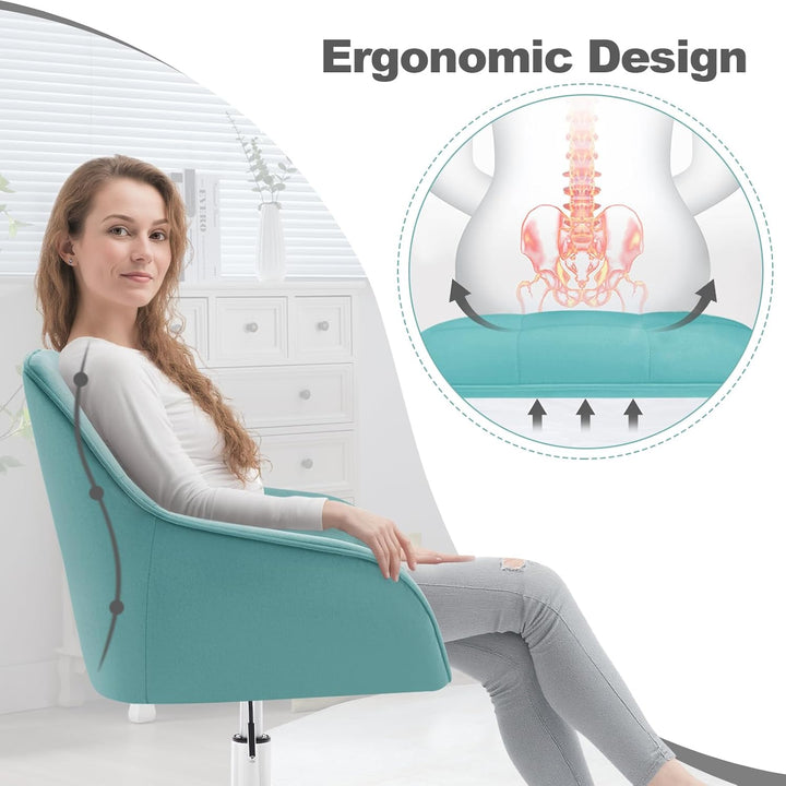 WOLTU Homeoffice Stuhl, Schreibtischstuhl, Drehstuhl, Schminkstuhl, höhenverstellbar, bis 150 kg bel