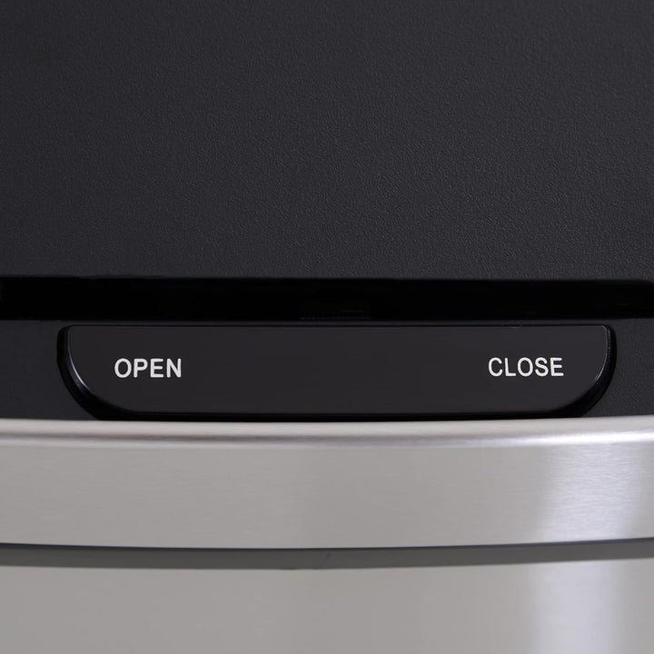 HOMCOM Mülleimer Abfalleimer mit Sensor 72 l Mülltrennsystem 3 Fächer Edelstahl Silber 42 x 30 x 81