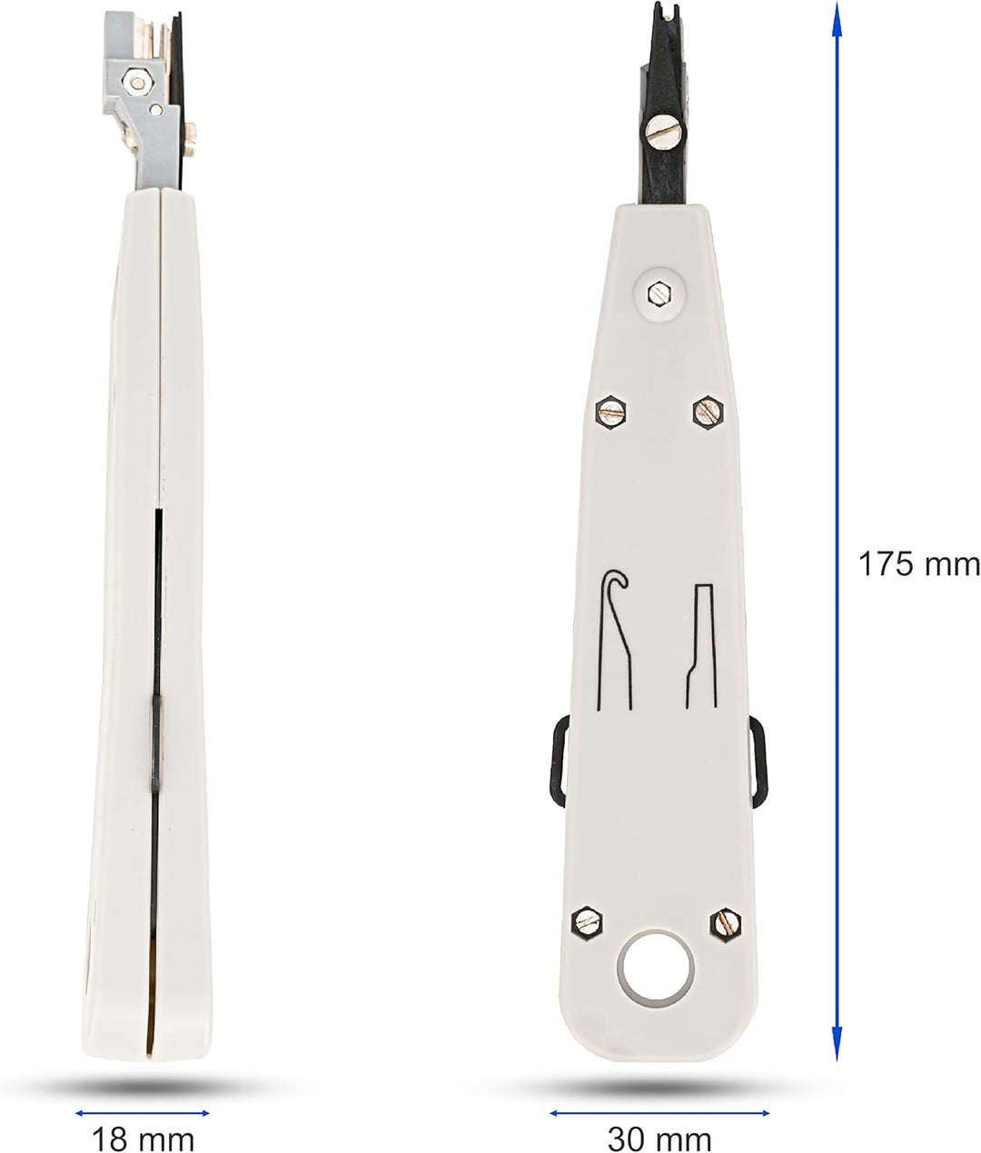 BIGtec Crimpzange RJ45 - Kabeltester Leitungs-Tester RJ 45 RJ11 RJ12 - LSA Anlegewerkzeug Auflegewer