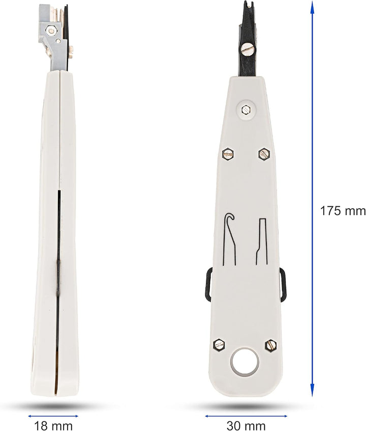 BIGtec Crimpzange RJ45 - Kabeltester Leitungs-Tester RJ 45 RJ11 RJ12 - LSA Anlegewerkzeug Auflegewer