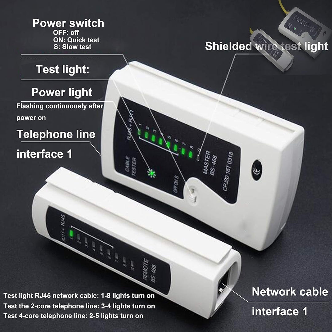 MAYLINEE Netzwerk werkzeug Set Crimpzange RJ45 Cat5 Cat6, Kabel tester Reparatur werkzeuge, Abisolie