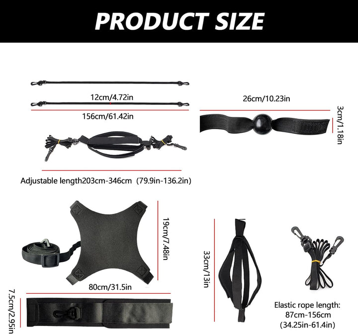 Aisny Volleyball Trainingsgeräte Set, Volleyball Zubehör Resistance Band Widerstandsgürtel Verstellb