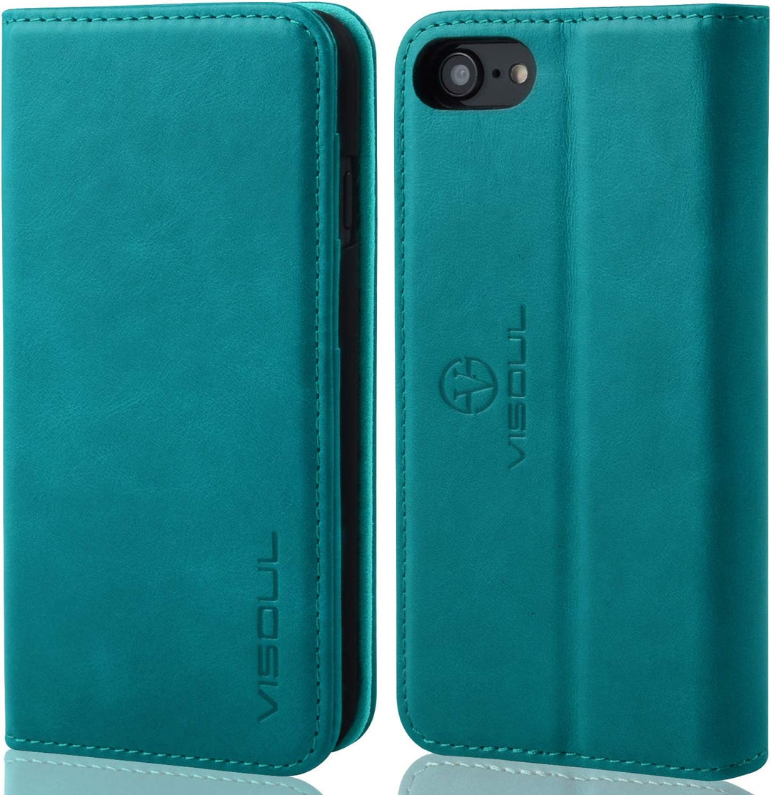 VISOUL iPhone SE 2022/2020 Hülle, iPhone 8/7 Handyhülle,Stossfeste Schutzhülle [Erstklassiges Rindsl