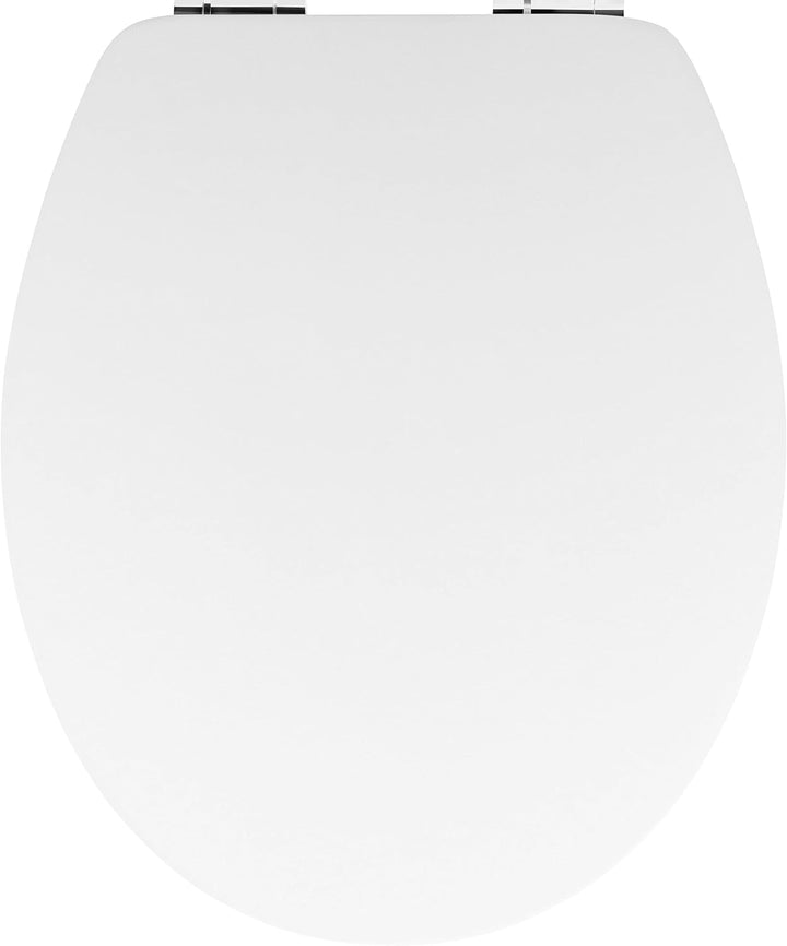 Cornat WC-Sitz Prime "White Steel" - Ansprechendes Design - Hochwertiger Holzkern - Absenkautomatik