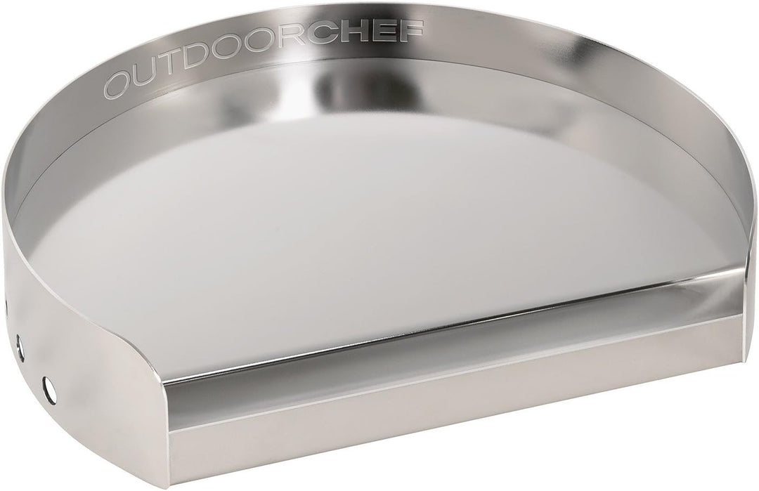 Outdoorchef Grillzubehör, Plancha Grillplatte, silber, 41x34,8x8,2 cm, 18.211.98 L Edelstahl Single,