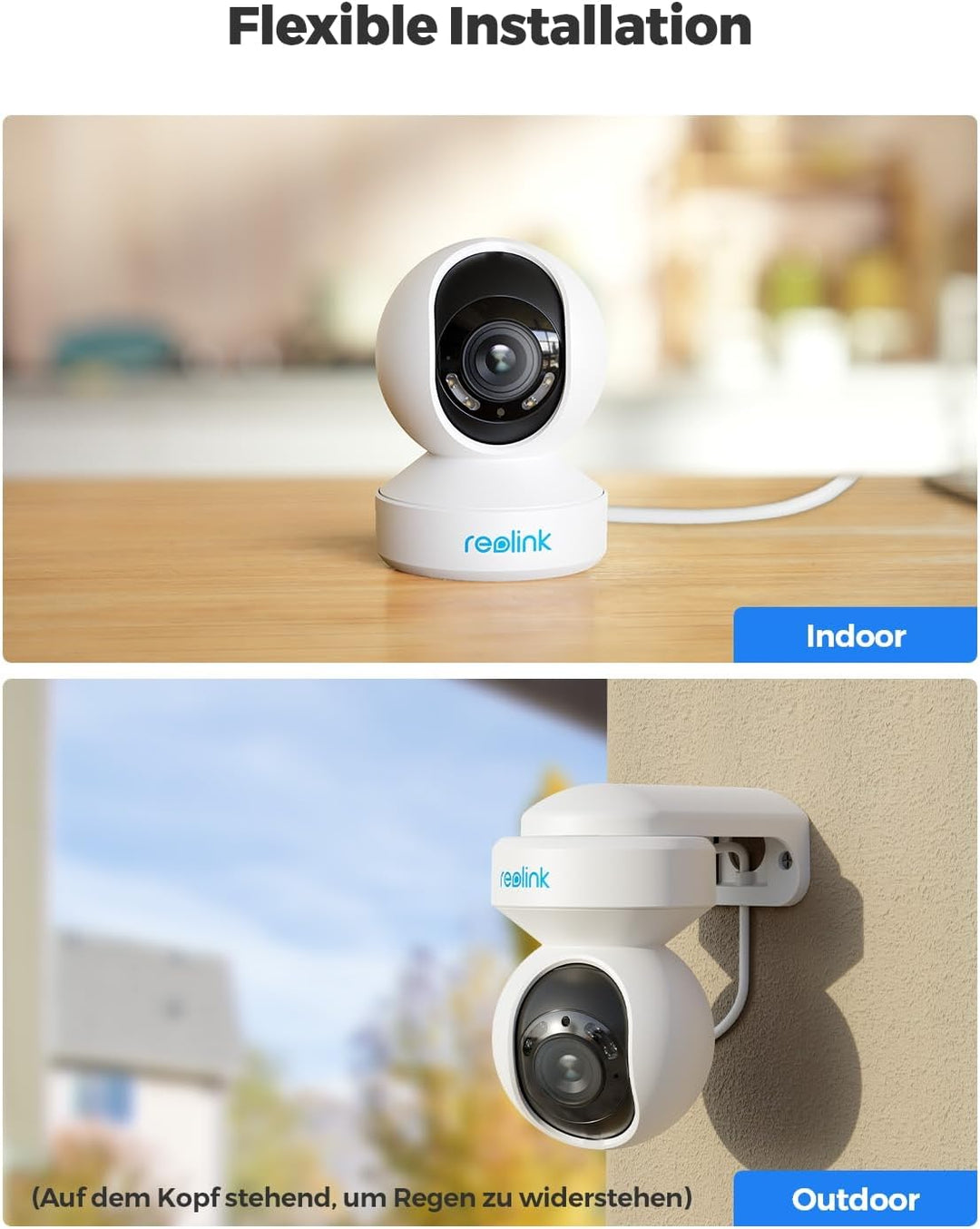 Reolink 4K PTZ PoE Überwachungskamera Aussen, 3X Optischem Zoom, Kamera Outdoor mit Personen-/Fahrze