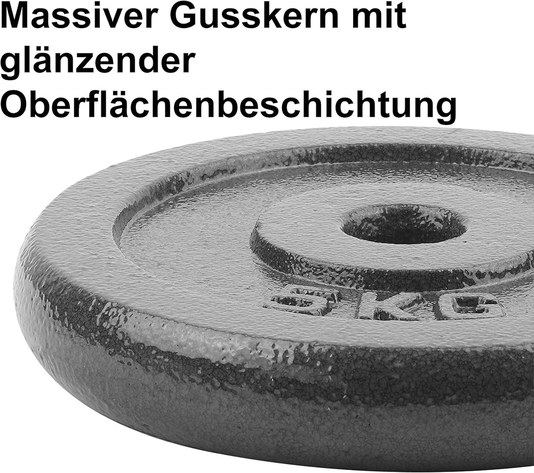 wuuhoo® Hantelscheiben Manuel 27mm Bohrung, Langhantelgewichte 2er Set, Gewichte für 1" Zoll Hantels