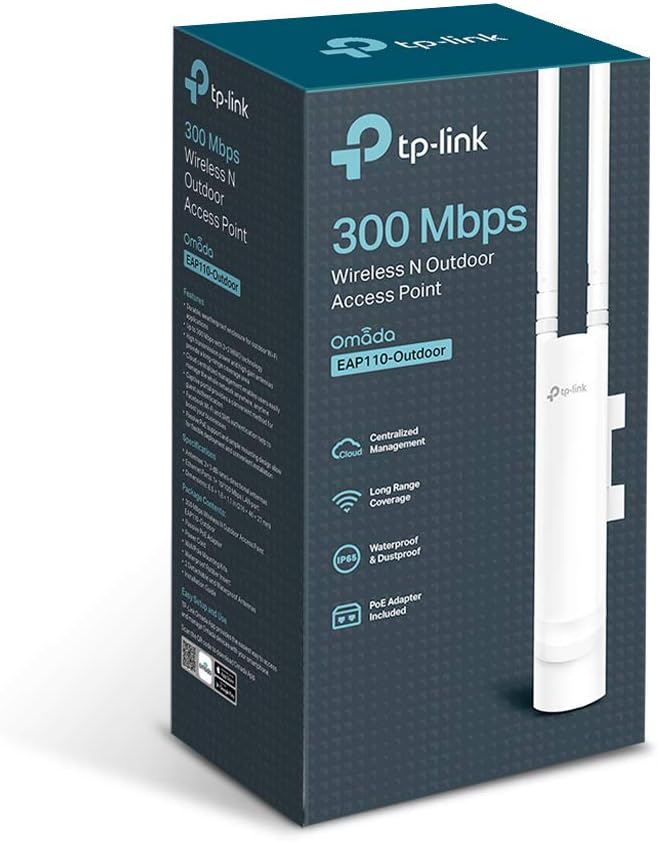TP-Link EAP110-Outdoor Outdoor WLAN Access Point (300Mbit/s 2,4GHz, Omada SDN, unterstützen nur pass