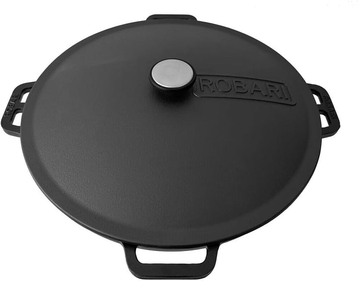 Grillpeter ROBARI Kazan Gusseisen 15 Liter Kasan mit Deckel aus Gusseisen Wok Asia