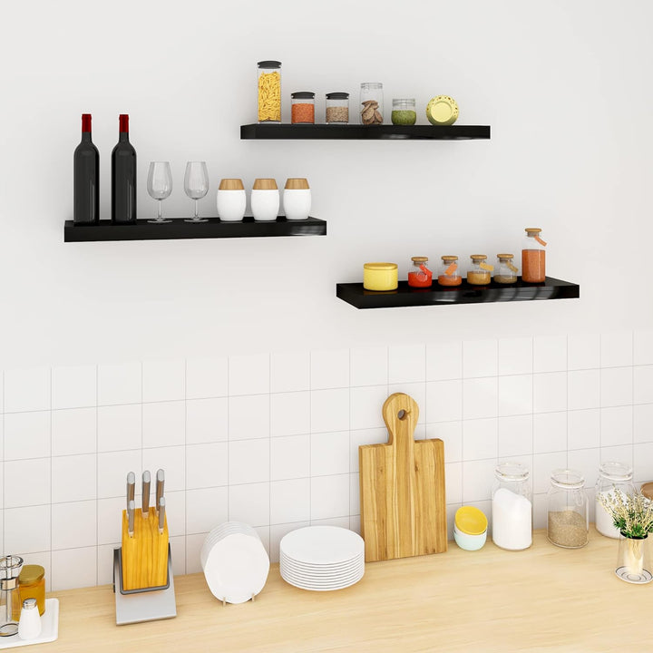 WOLTU Wandregal Volato Set von 3 Regalen Wandboard freischwebend Schweberegal CD DVD Regal Bücherreg