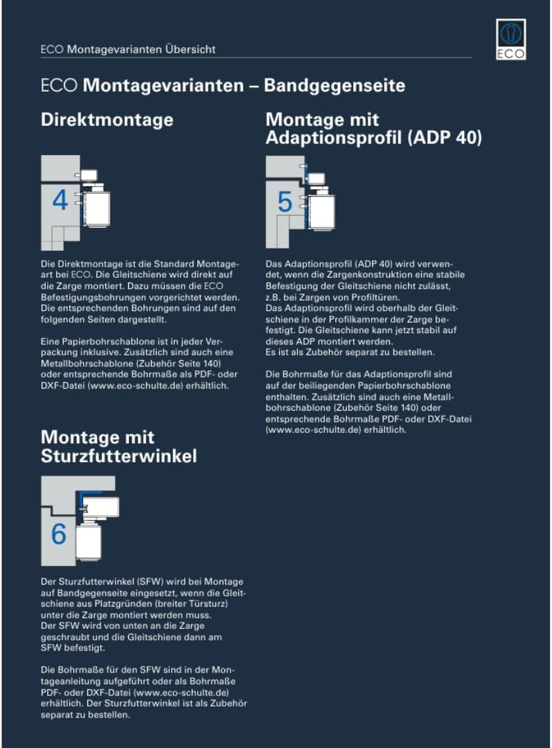 ECO-Schulte Die ECO Newton Gleitschiene EF BG DIN rechts RAL 9006 ECO silber mit elektromagnetischer