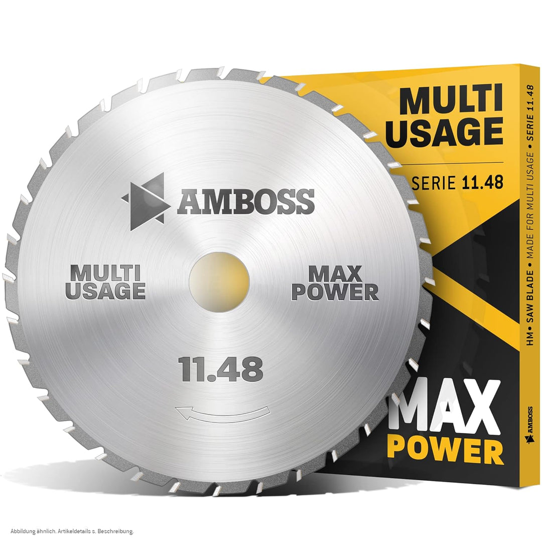 AMBOSS Werkzeuge Universal Sägeblatt - 165 x 20/16 mm (42 Zähne) - Zum Sägen von Holz, Metall & Kuns