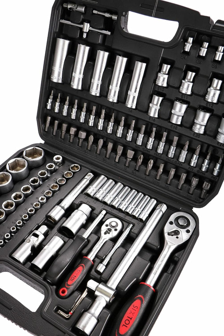 SIXTOL TOOL SET 108 Gola-Set im Koffer | 1/4" & 1/2" Ratsche | Metallverschluss 108 Gola set, 108 Go