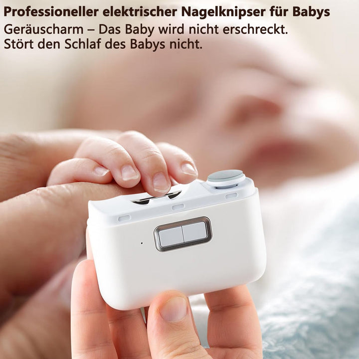 Automatischer Nagelknipser mit Nagelfeile, Elektrischer Baby-Nagelknipser mit Licht, Wiederaufladbar