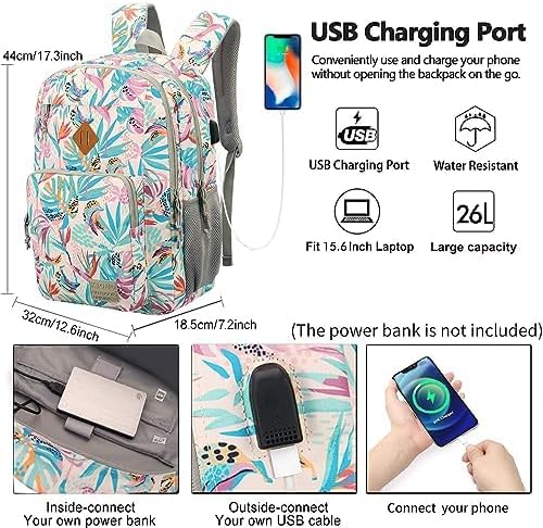 KEOFID Laptop Rucksack für Herren Damen, Grosser Schulrucksack für Jungen, Mädchen und Teenager, Ant