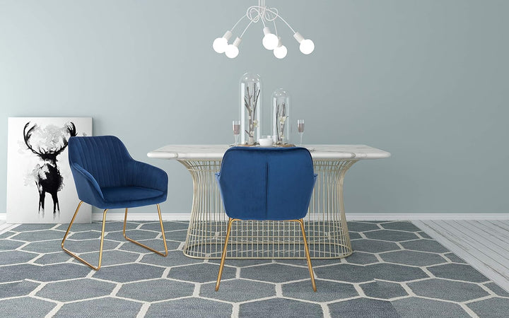 WOLTU Esszimmerstühle BH246bl-1 1x Küchenstuhl Polsterstuhl Wohnzimmerstuhl Sessel mit Armlehne, Sit