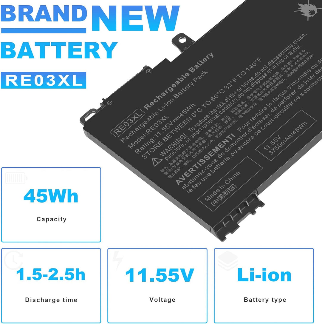 ASUNCELL 45Wh RE03XL Laptop Akku für HP ProBook 430 G6 440 G6 450 G6 455 G6 455R G6 HP RE03XL HSTNN-