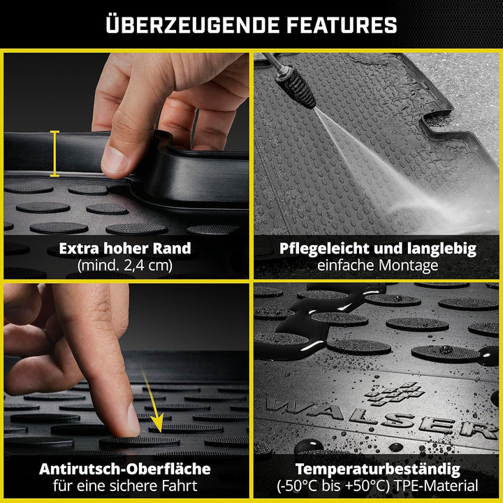 WALSER XTR Kofferraumwanne kompatibel mit Audi A4 Avant 2015-Heute, A4 Allroad 2016-Heute, 100% pass