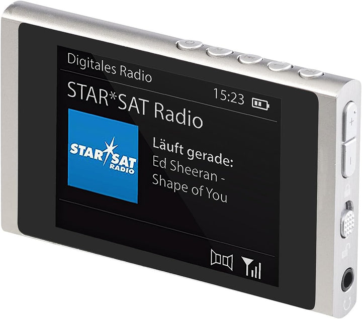 VR-Radio DAB Radio: Digitales Slim-Taschenradio DAB+/FM, Akku, Ohrhörer, Alu-Gehäuse (DAB Mini Radio
