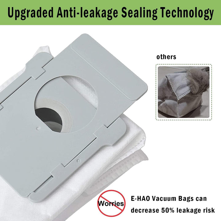 E-HAO 10 Pack Staubsaugerbeutel kompatibel mit iRobot Roomba i, s, j Serien und Roomba Combo i, j Se