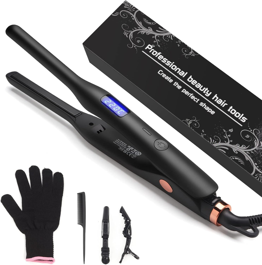 Mini Glätteisen, JAETON Haarglätter und Lockenstab 2 in 1 Glätteisen für kurzes Haar zum Locken und