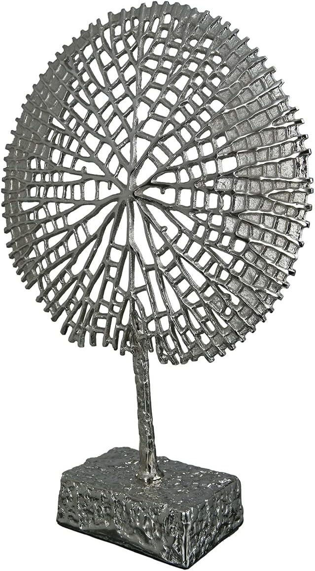 GILDE Deko Skulptur Baum Tree - Aluminium - silberfarben - Deko Wohnzimmer - Höhe 53 cm, 60141 Höhe