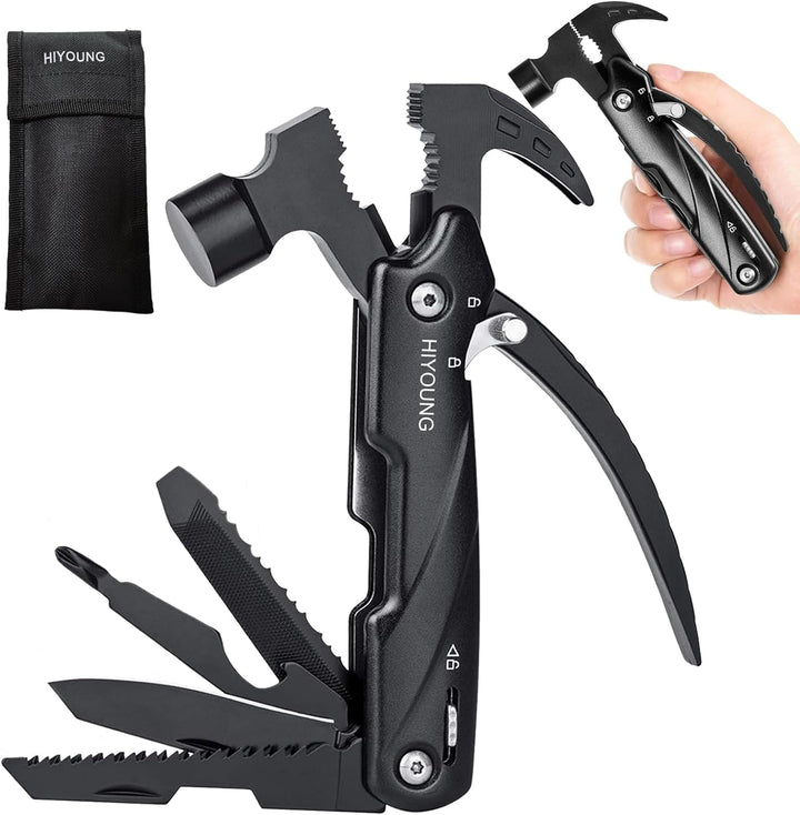 Geschenke für Männer, 12 in 1 Multifunktionstool, Multifunktionswerkzeug Hammer, Geschenke für Papa,