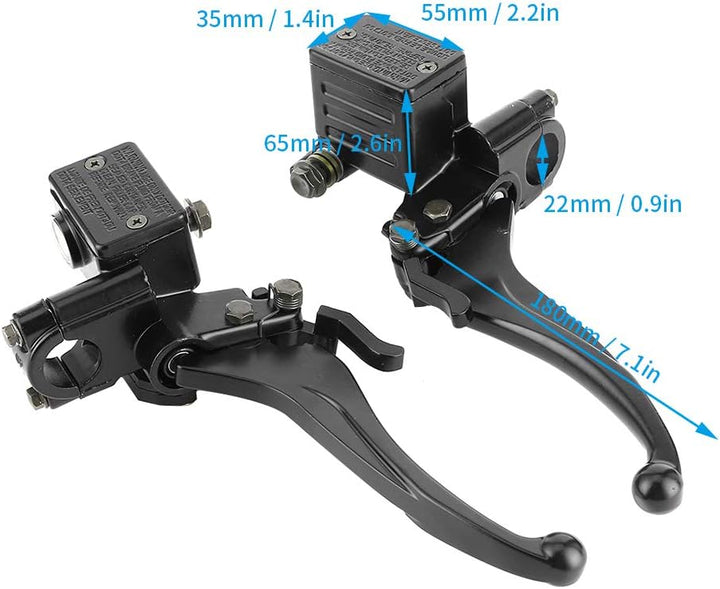 Bremshebel, ATV Bremspumpe, Paar 22mm Hydraulische Kupplung Links/Rechts Oben Vorne/Hinten Bremspump