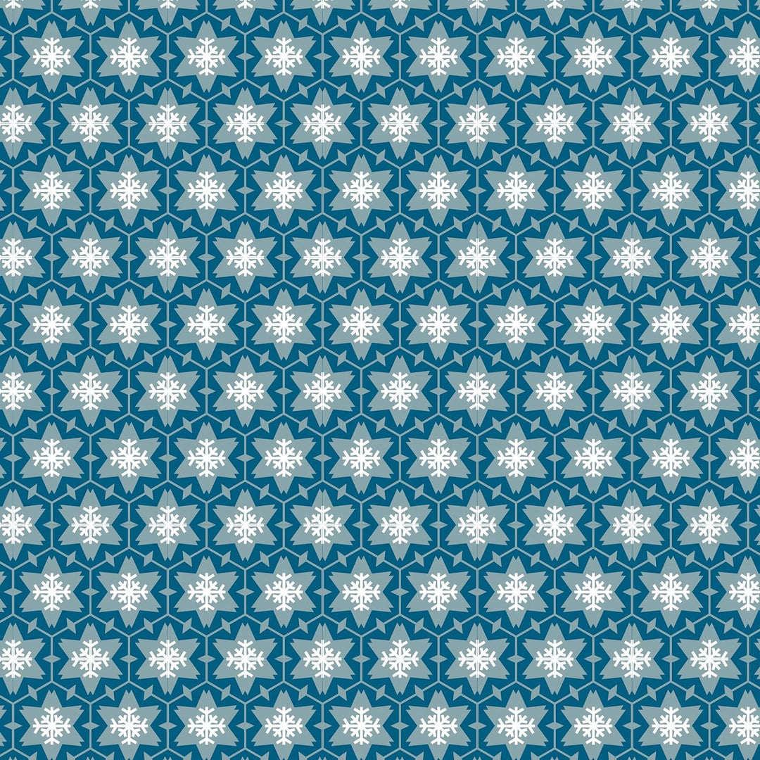 Clairefontaine 211925C - Rolle Geschenkpapier Alliance, 50m x 70cm, 60g, 1 Rolle, Flocken blau, Floc