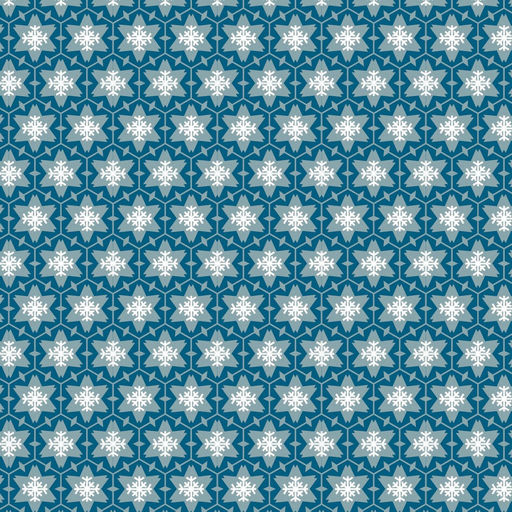 Clairefontaine 211925C - Rolle Geschenkpapier Alliance, 50m x 70cm, 60g, 1 Rolle, Flocken blau, Floc