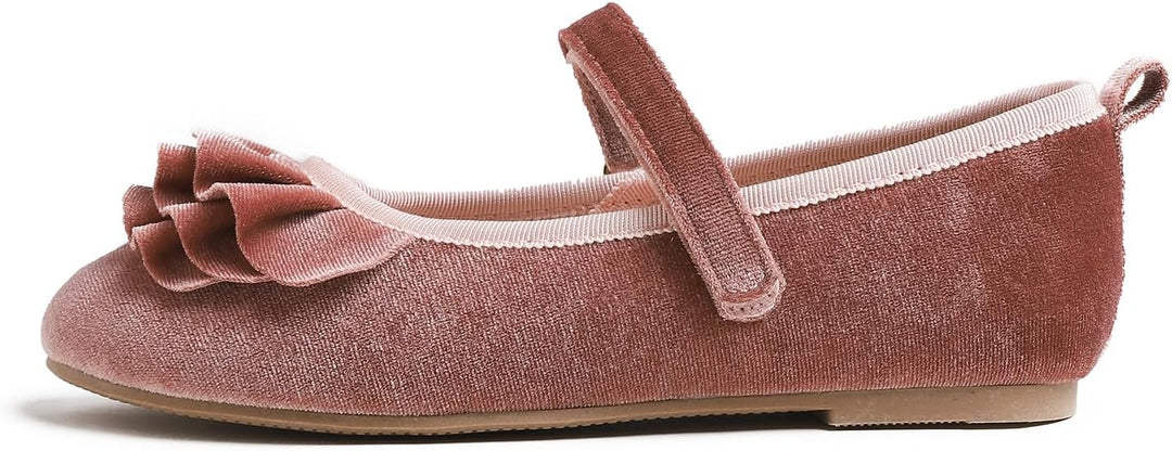 Feversole Girls Cute Dress, Mädchen süsses Kleid Mary Jane Schuhe weiche Party Urlaub Ballerinas 30