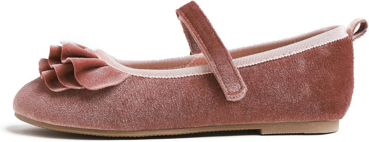 Feversole Girls Cute Dress, Mädchen süsses Kleid Mary Jane Schuhe weiche Party Urlaub Ballerinas 30