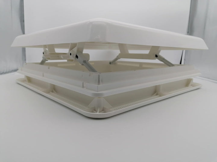 CR-MOESANCO® Dachfenster Hertus 40 x 40 cm + Integriertes Fliegengitter + Edelstahl-Befestigungsschr