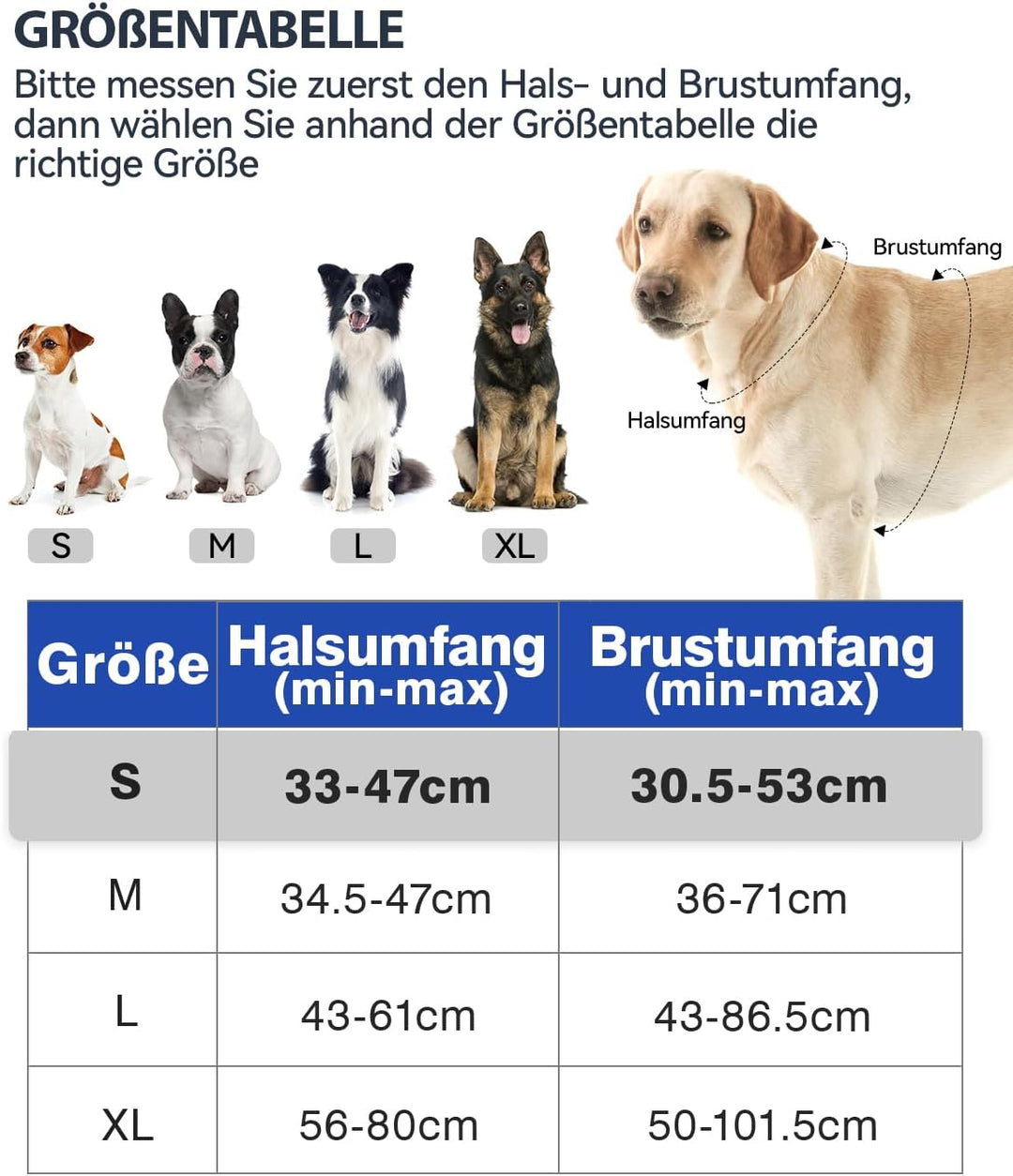 Joytale Hundegeschirr mittelgrosse Hunde, reflektierendes Geschirr Hund,luftdurchlässige Anti Zug Hu