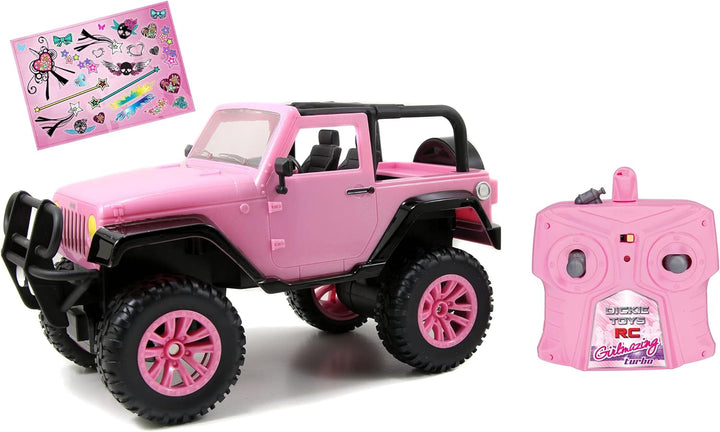 Dickie Toys – RC Girlmazing Jeep Wrangler – ferngesteuertes Auto, RC Auto, Spielzeugauto mit 2-Kanal