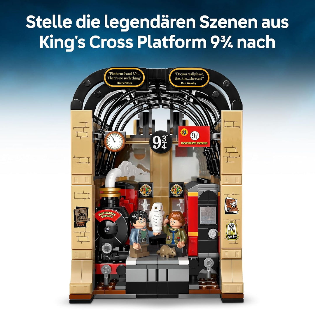 LEGO Harry Potter Buchstütze: Hogwarts Express - Set mit Spielzeug Zug, 2 Minifiguren inkl. Ron Weas