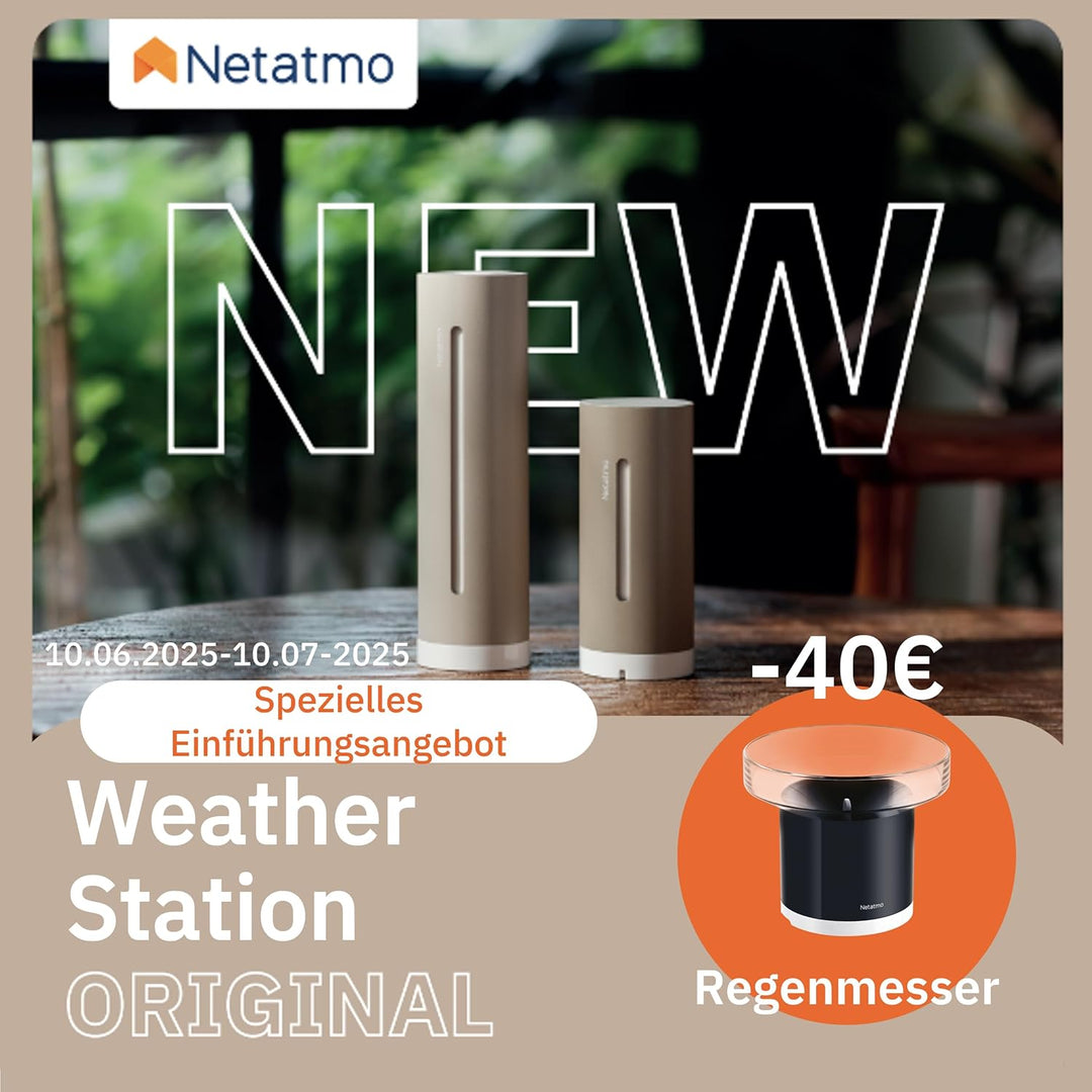Netatmo Regenmesser Funk für die Netatmo Wetterstation,, Regenmesser