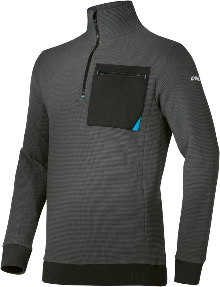 Uvex Tune-Up Herren Arbeitspullover - Robuster Pulli für die Arbeit und Freizeit 4XL Dunkelgrau, 4XL