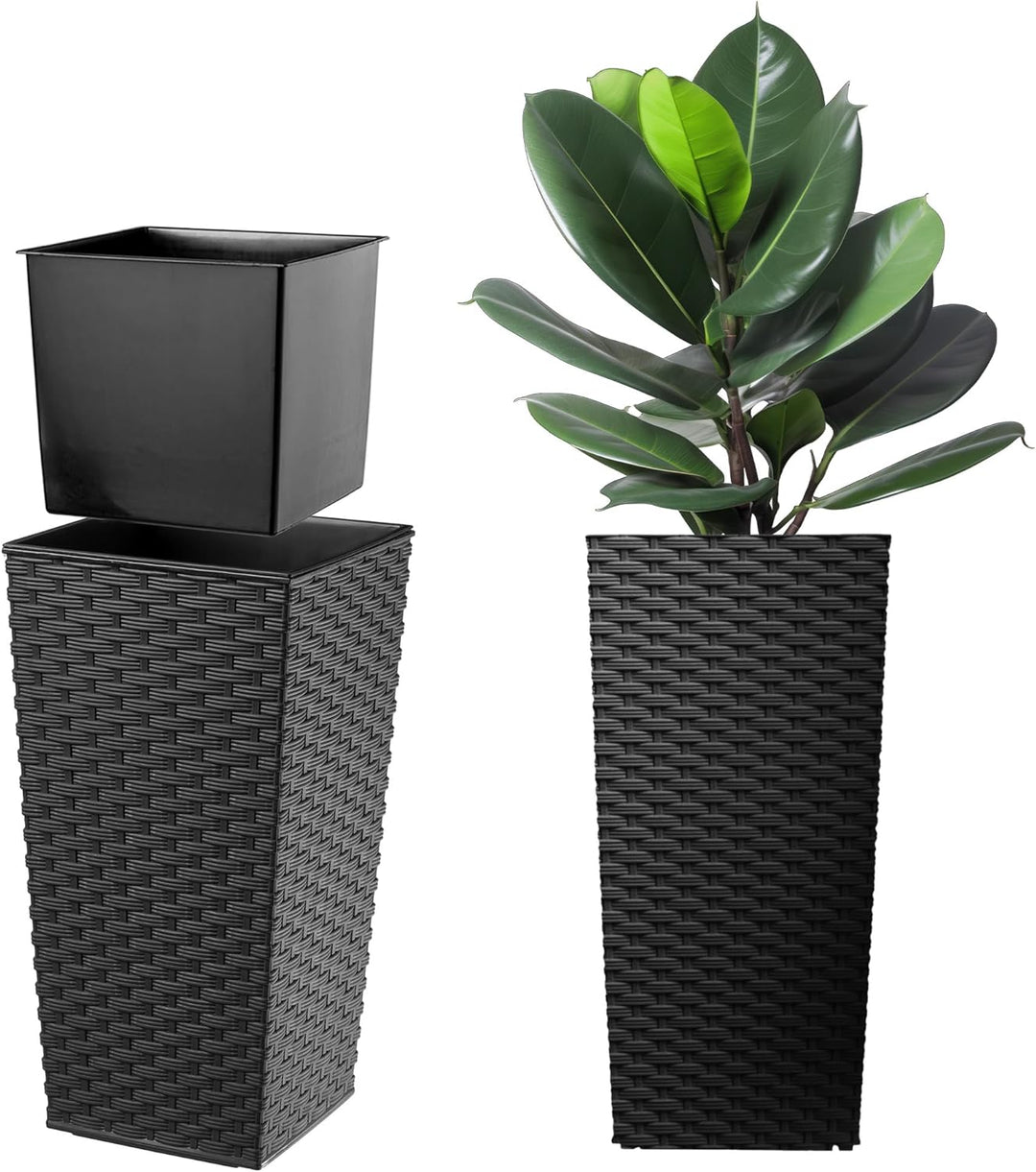 KADAX Blumentopf, Blumenkübel aus Kunststoff, Pflanzkübel für Blumen, Innen- und Aussenbereich, Gart