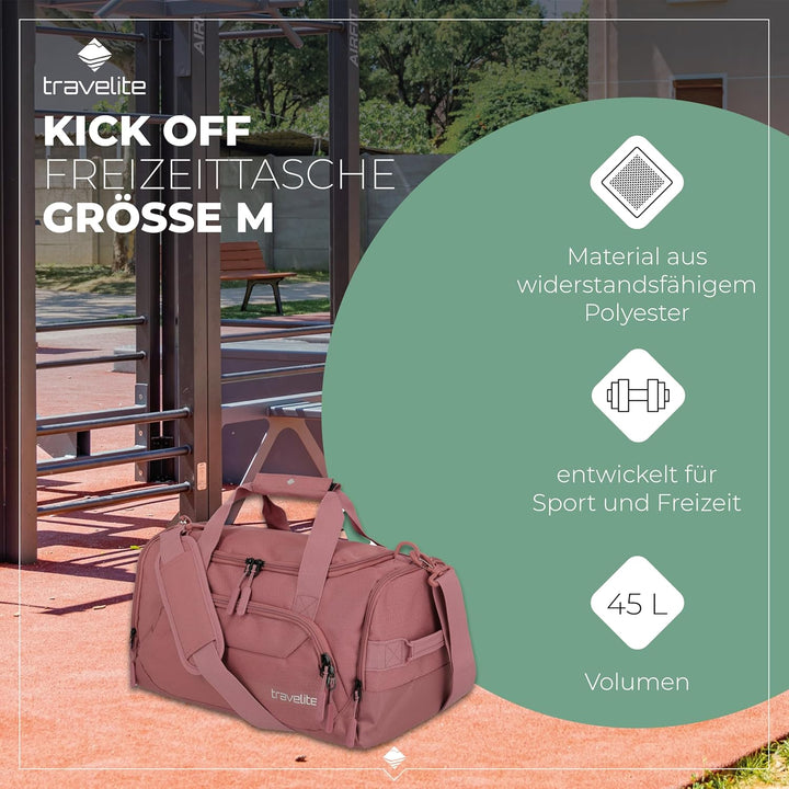 Travelite Kick Off Weekender Reisetasche M 50 cm M (50 cm) Rosé, M (50 cm) Rosé