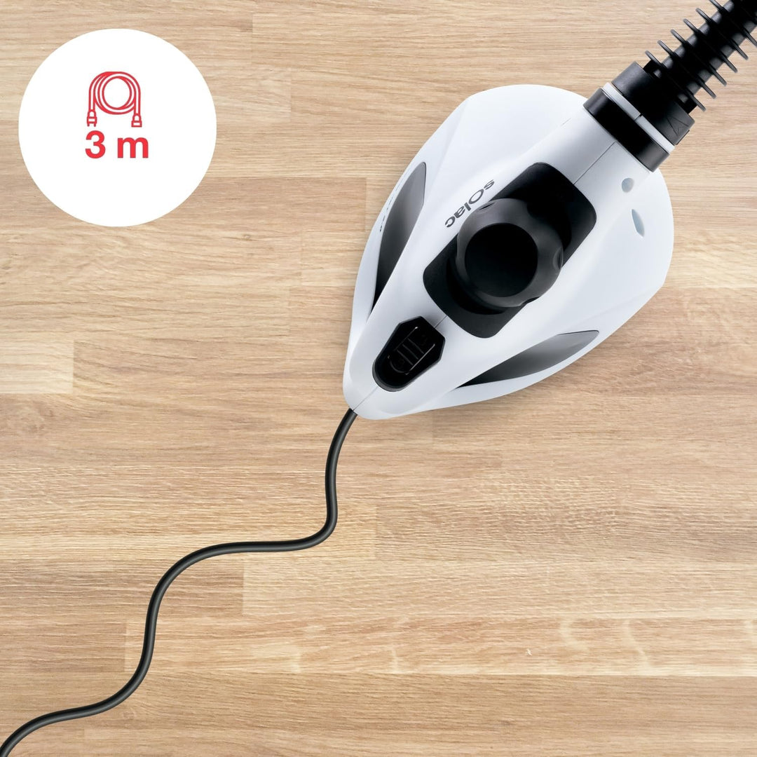 Solac LV1301 Steam Jet 2.0 Tragbarer Dampfreiniger, Weiss, 1050 W