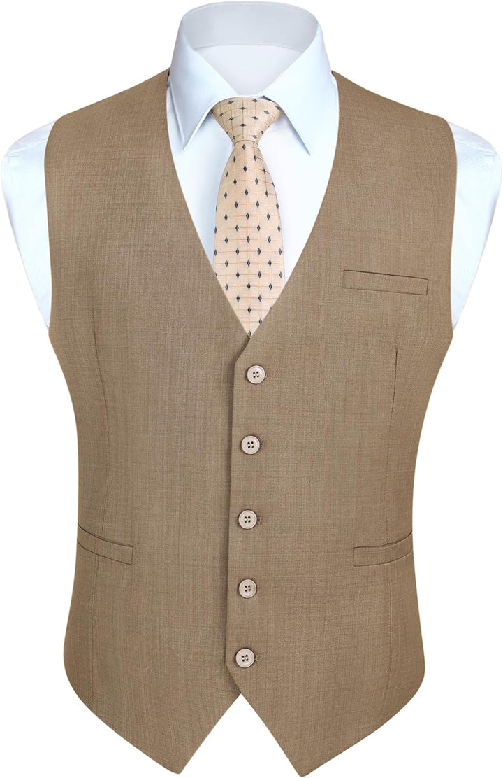 Enlision Anzugweste für Herren Formelle Einfarbige Weste Hochzeit Elegant Anzugwesten Business Weste