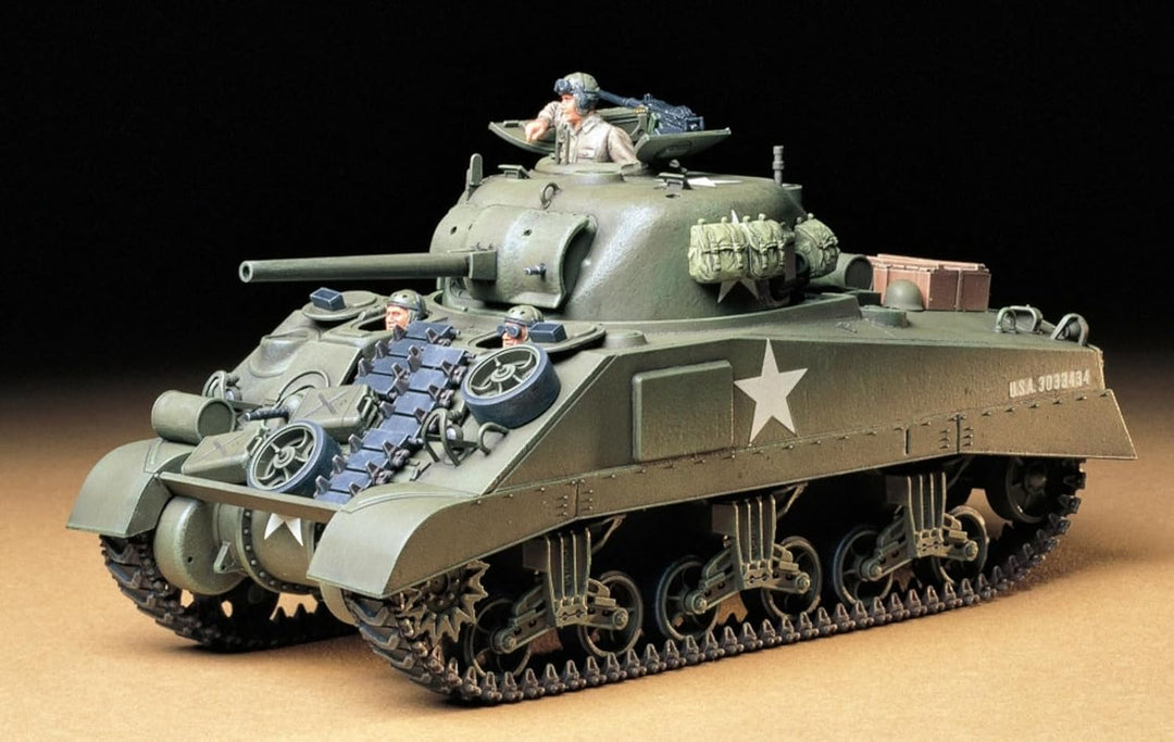 TAMIYA 35190 - 1:35 US Mitl. Pz. M4 Sherman Früh. (3), Modellbau, Plastik Bausatz, Basteln, Hobby, K