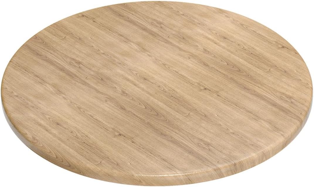 GGMMÖBEL WERZA | Werzalit Tischplatte | Eiche | Ø 60 cm | Topalit Gartentischplatte | Perfekt für kl