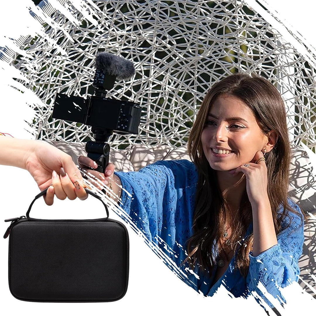XANAD Eva Reisetasche für Sony ZV-1 ZV-1II 2 Kamera mit Vlogger Zubehör-Kit Stativ und Mikrofon - Re
